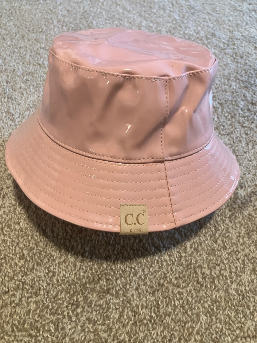 C.C EXCLUSIVES CHILDREN KIDS GIRLS 2-7 YEARS WATERPROOF SHINY RAIN BUCKET HAT